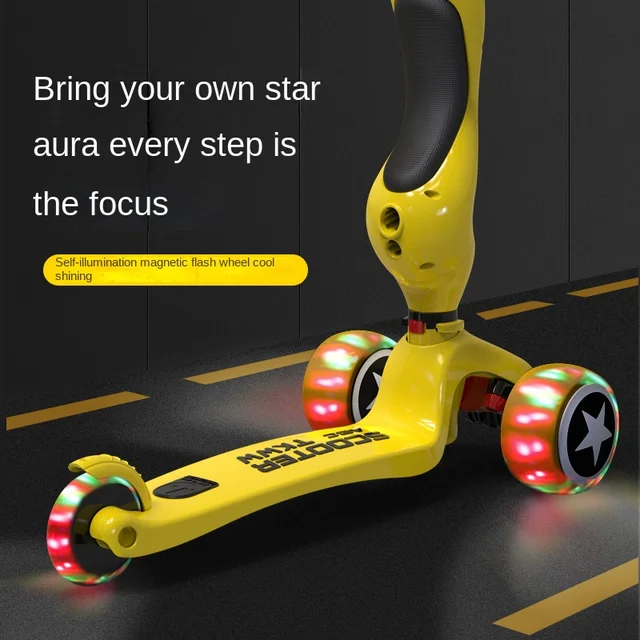 Scooter Children Girl Princess 2-year-old Boy Girl 1-3 Baby Pedal Can Sit and Ride Sliding Three-in-one Kids Bike  Kids Car 2