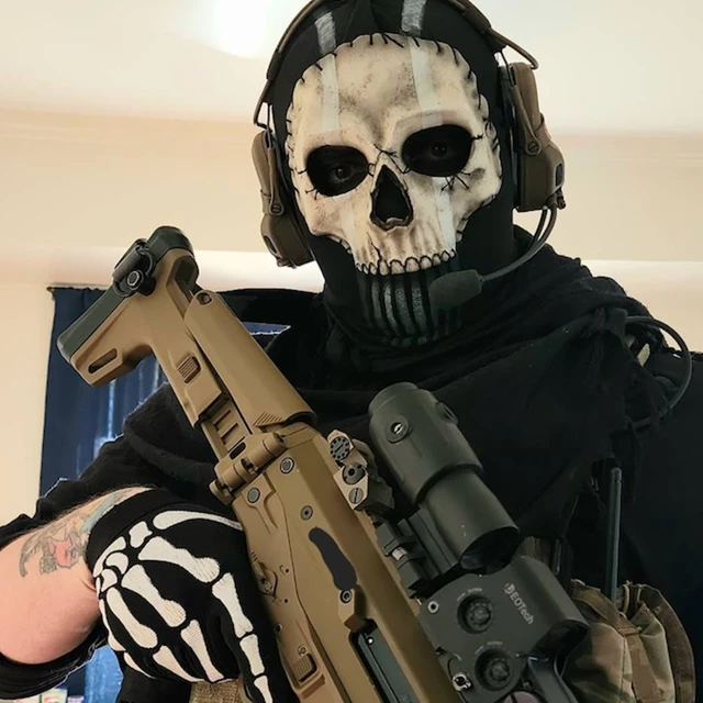 Ghost mask V2 - Operador MW2 airsoft COD Cosplay Airsoft Tactical Skull  Full Mask - AliExpress