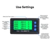 Battery Monitor Hall Sensor Coulomb Tester DC9~100V 50A-300A Voltmeter Ammeter Battery Capacity Coulometer 12V 24V 36V 48V 60V 4