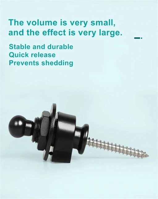 Pulsanti Tracolla Chitarra A Sgancio Rapido - Set Con Chiave In Oro, Nero O Argento - Foto 3