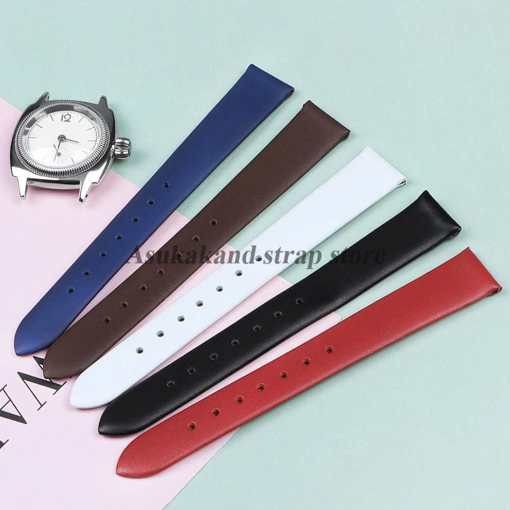 Vintage Cowhide Leather Bracelet-Style Ultra Thin Watchstrap