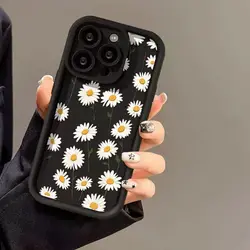 Custodia per telefono in TPU morbido con fiore di margherita