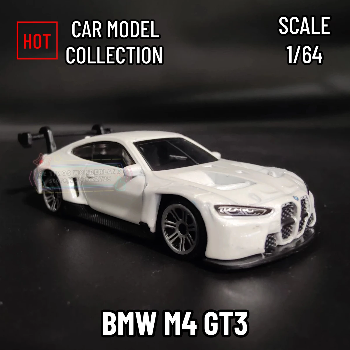 1/64 BMW M4 GT3 Replica Metal Mini Car Model Miniature Art Vehicle Figure  Diecast Ornament Kid Boy Xmas Gift Toy