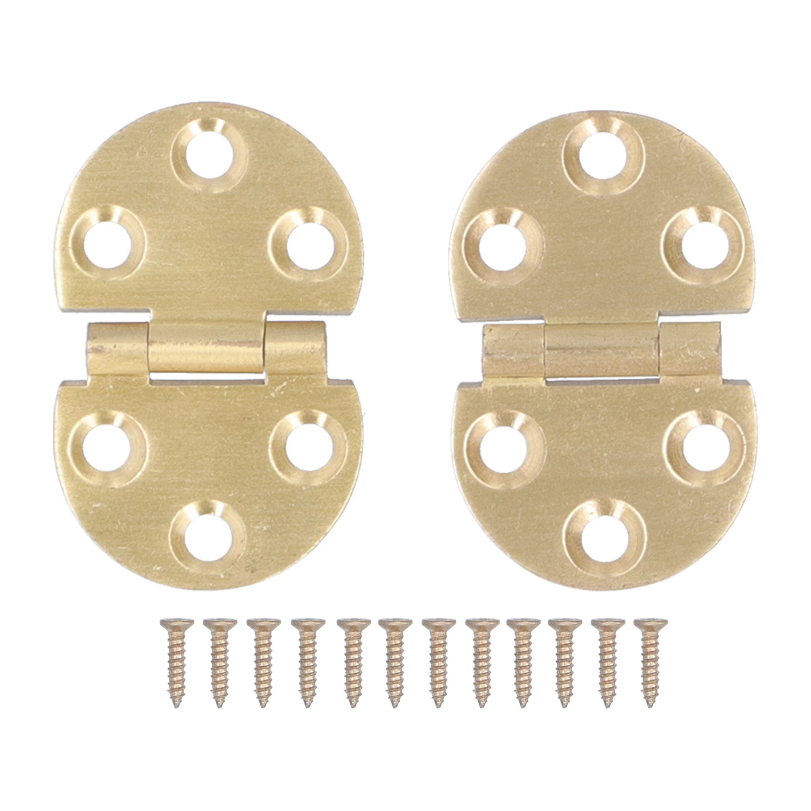 Copper Hinge with Screw 2 Set 180 Degree Mini Flap Hinge for Foldable Table Wardrobes Wooden Boxes 47x30mm