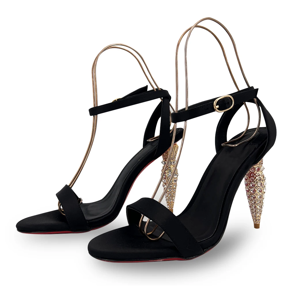 Black Red Bottom Heels Sandals Luxury Red Bottom Heels Shoes Black