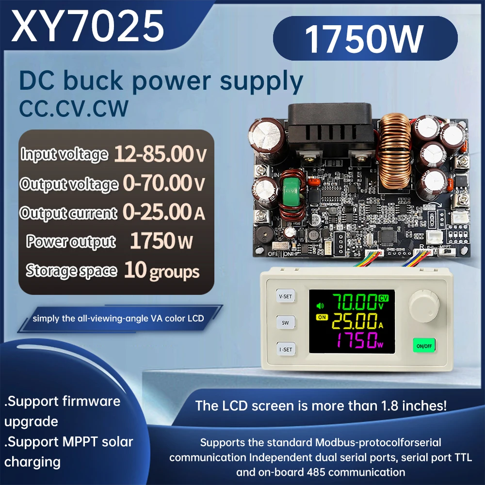 XY7025 70V 25A 1750W CNC 안정화 전압 전원 공급 장치 벅 컨버터 C..