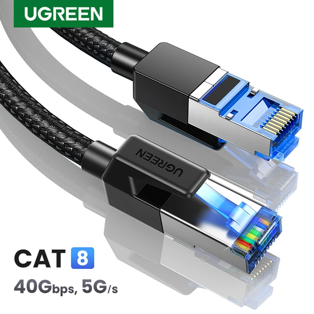 UGREEN-Câble Ethernet CAT8, 40Gbps, 2000MHz, en coton tressé, Internet Lan  rette pour Lapmedicings PS 4, routeur RJ45 - AliExpress