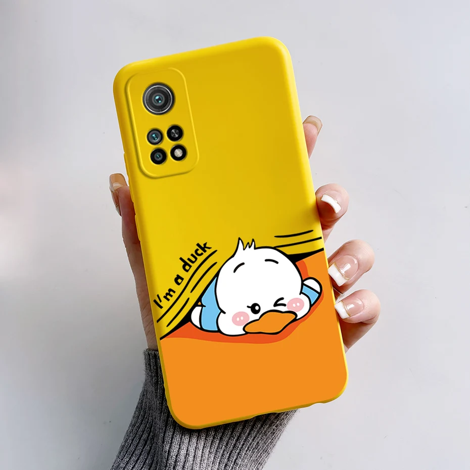 Stylish Painted Silicone Soft Protector Case for Xiaomi 10T Series - Back Cover
