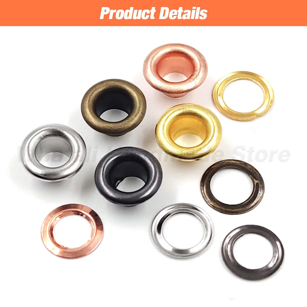 5mm Metal Eyelets Grommets Kit Installation Tools Punch Pliers Kit for Leathercraft Shoes Belts Bags Clothes