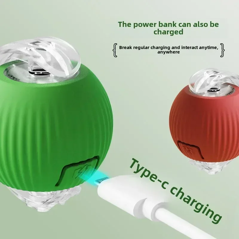 Interactive Dog Toys Rechargeable Pet Interactive Toys Electric Cats Ball  Automatic Rolling Fake Tail Ball Dog  Cats Toy 5