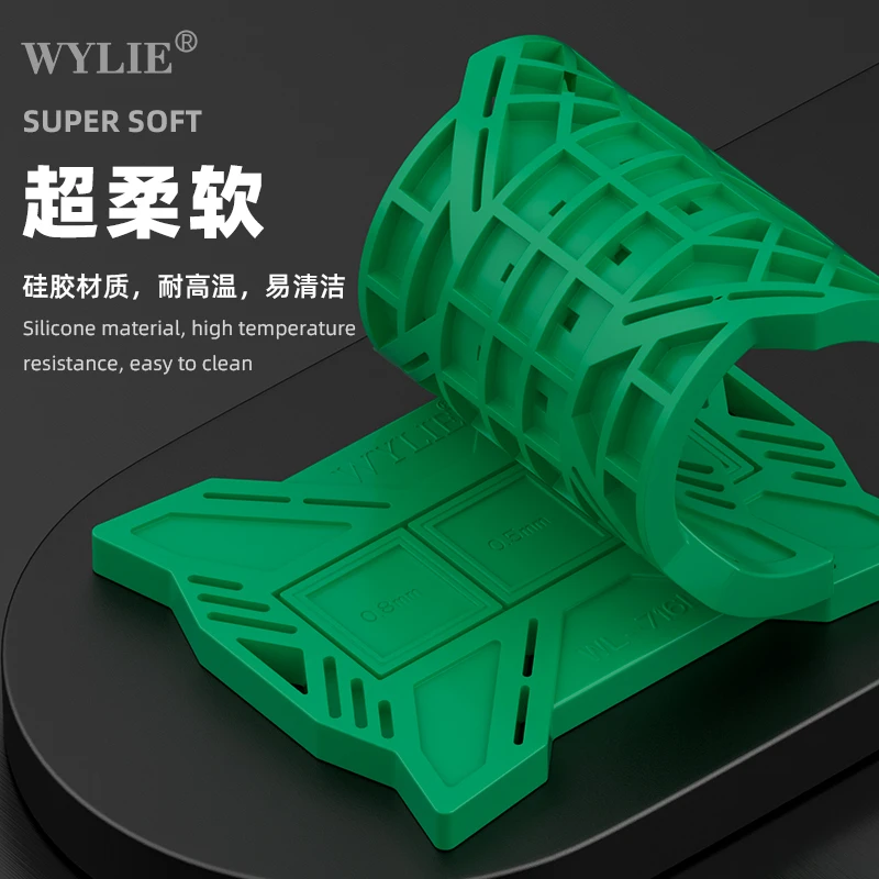 WLYLE WL-716L 마그네틱 주석 패드, 강력한 자기 흡착, 나사 보관 슬롯, 고온 내성, 휴대폰 수리 도구