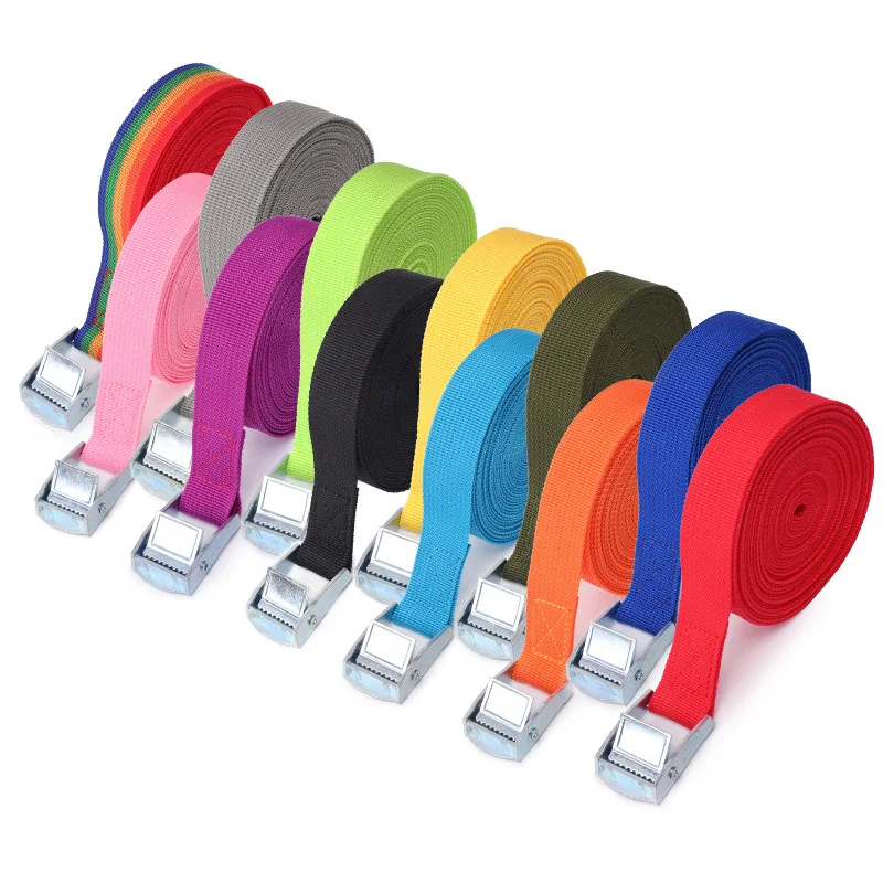 25MM*2M Zinc Alloy Pressure Buckle Pallet Cargo Straps Luggage Fixed Car Fixed Tightener Tensioner Straps