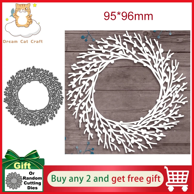 Tanio Wreath Of Branches Metal Cutting
