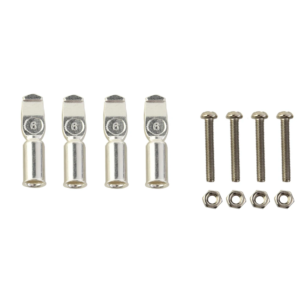 2 Pair Anderson Style Plug Connectors 50 AMP T Handle Dust Cap Cover Solar Connector Dust Cover Battery Plug 6-12 Gauge Wire