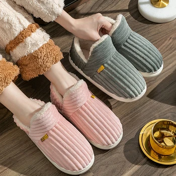 Litfun Warm Plush Fur Slippers For Women Men Winter Indoor Fluffy Warm Fuzzy House Slippers Outdoor Fuzzy Soft Furry Slippers - Image 4