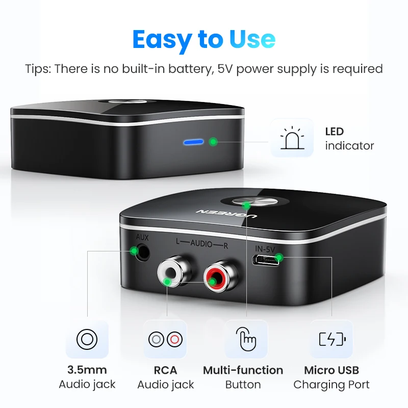 Ugreen Bluetooth 5.3 AUX Adapter