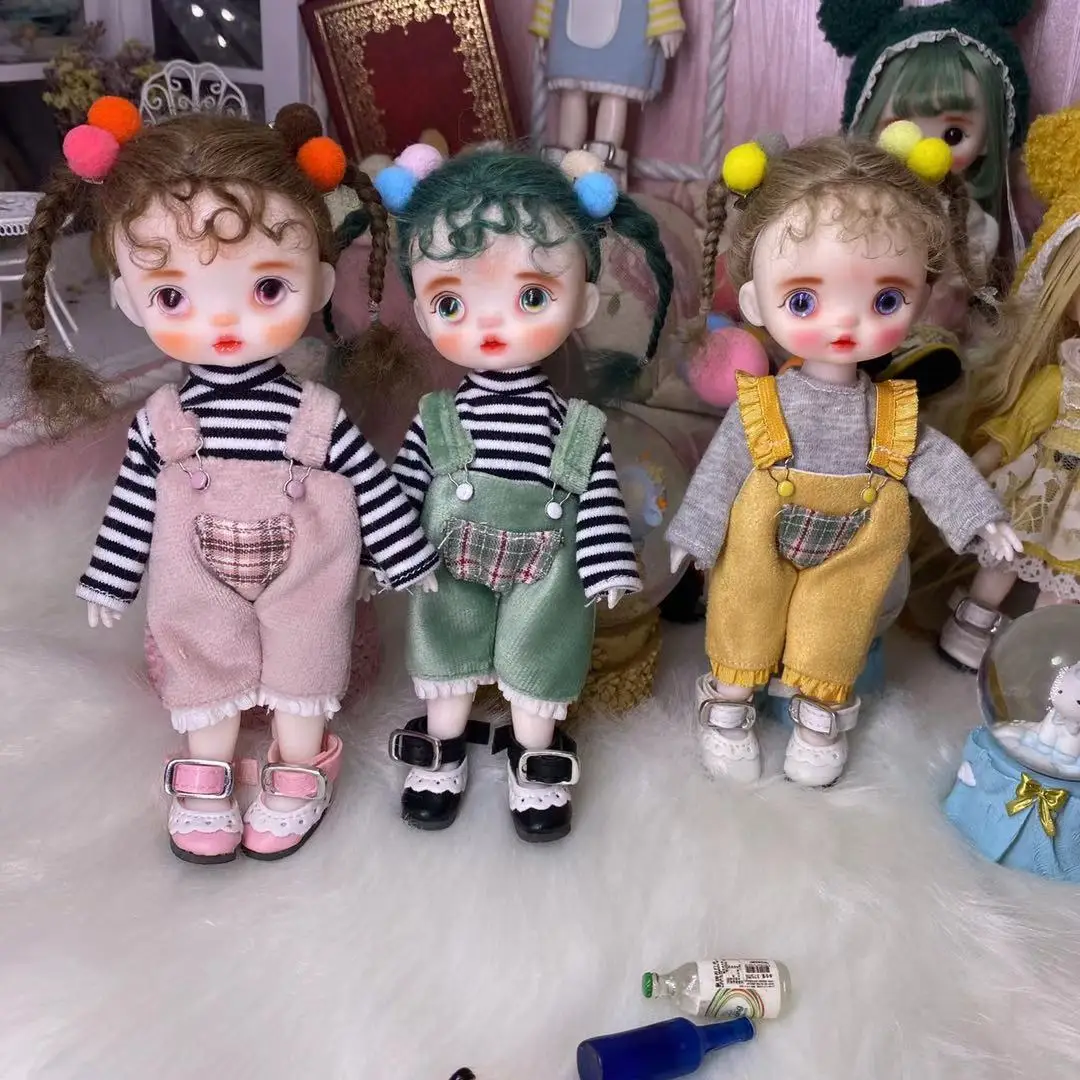 

Куклы шарнирные, 16 см, парик для шарнирной куклы подвижные суставы, милое лицо, с большими глазами, игрушки BJD подарки для девочек, ручная работа