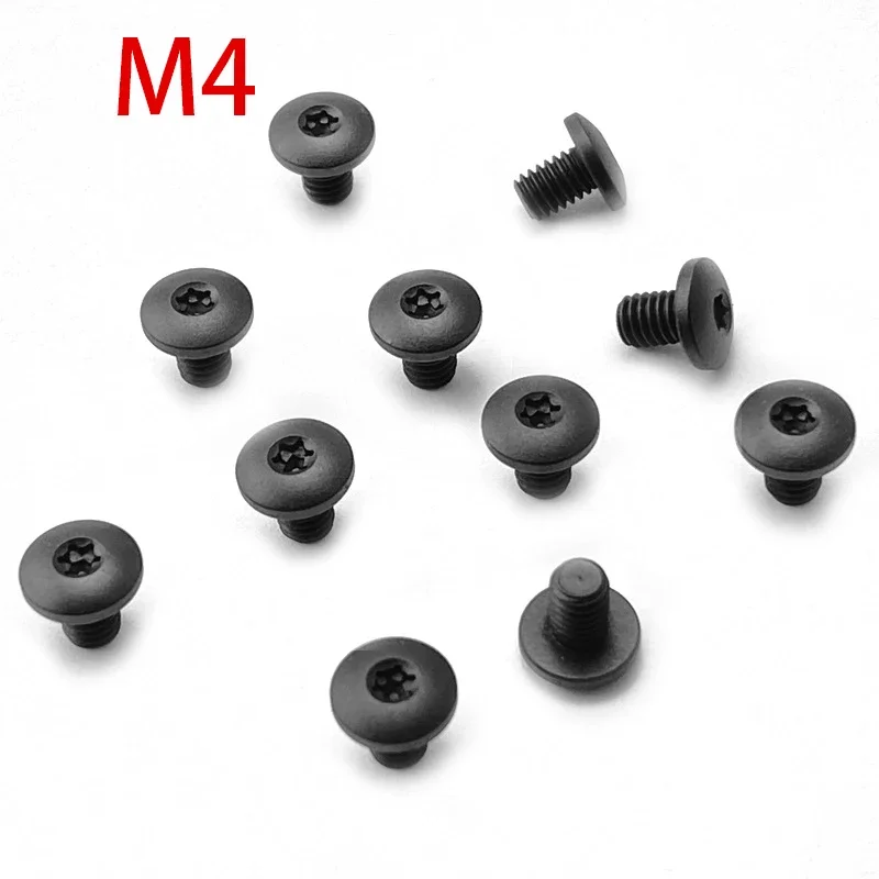 4pieces Blue Titanium Alloy Half Round Head Quincunx Screw M4 Folding Knife Handle Screw DIY Spindle Titanium Alloy Knife