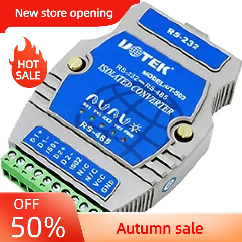 

Industrial RS-232 to 2 Ports RS-485 Converter with Isolation UT-502