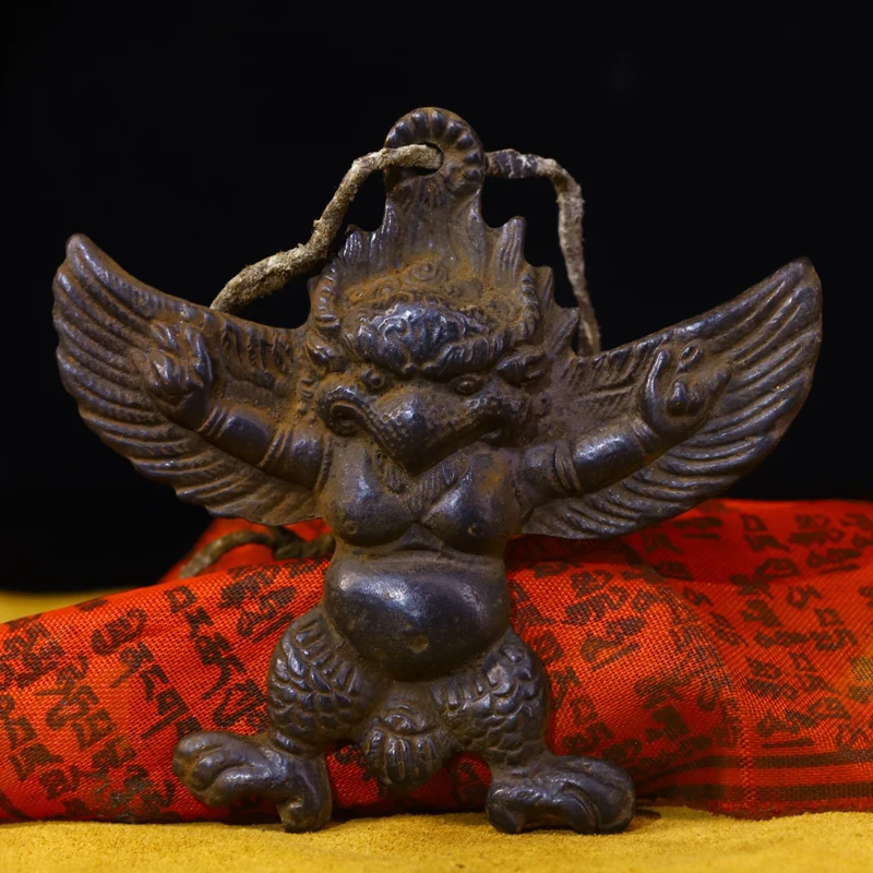 

Collection China Tibet handmade old bronze Dapeng Garuda statue to ward off evil and Feng Shui home decorations