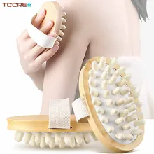 

TCCRE Wood Anti Cellulite Massager Body Slimming Circulation Brush Muscle Relax Palm Sauna Spa Bath Massage