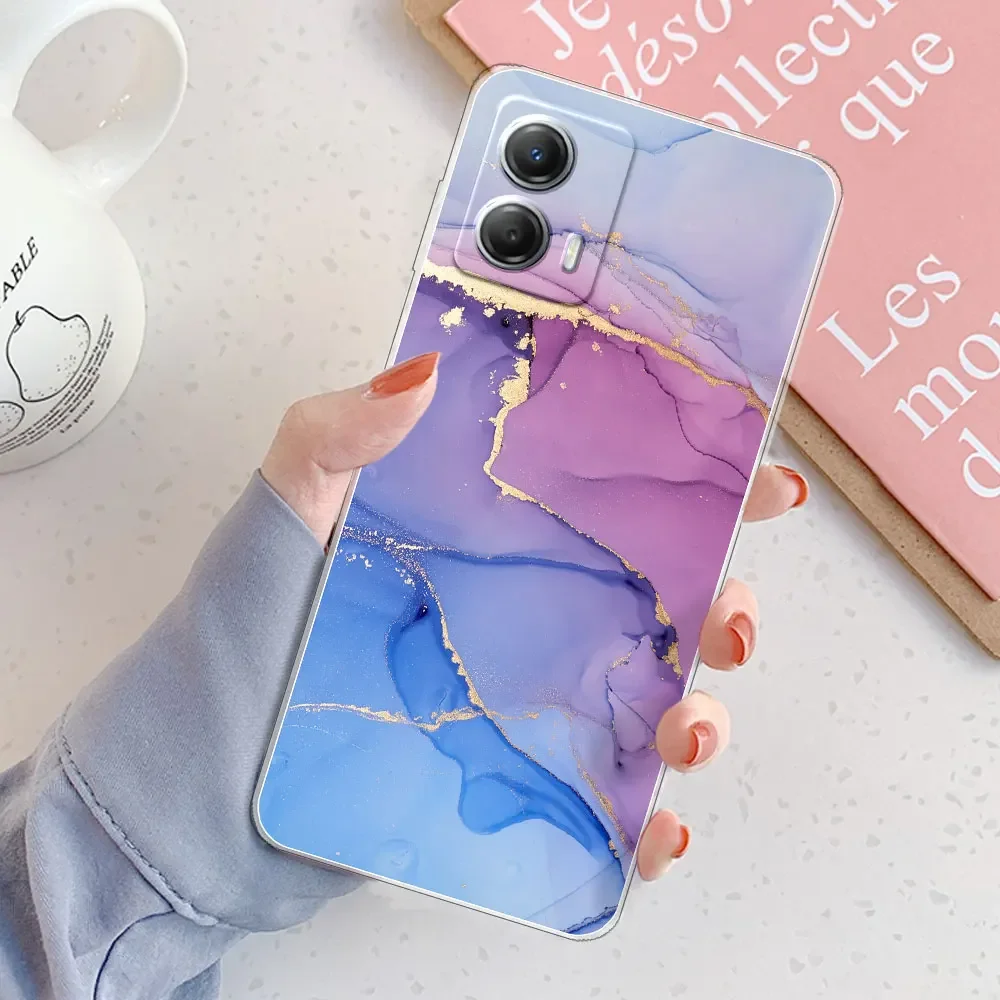Colourful Marble Mobile Phone Case For Motorola Moto G53