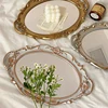 Retro Tray Plastic Mirror Decoration Europe Style Wedding Party Dessert Cupcake Stand Tray Jewelry Storage Tray Photography Prop 6