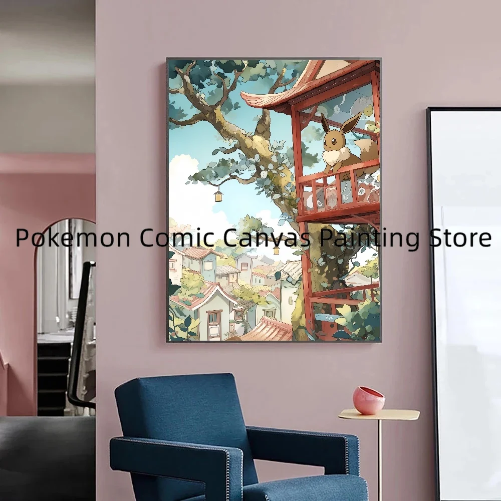 Pokemon giapponese che circonda adesivi murali e poster per la decorazione  della camera da letto Immagini di alta qualità Regalo di Natale per bambini  - AliExpress, image size:1000x1000
