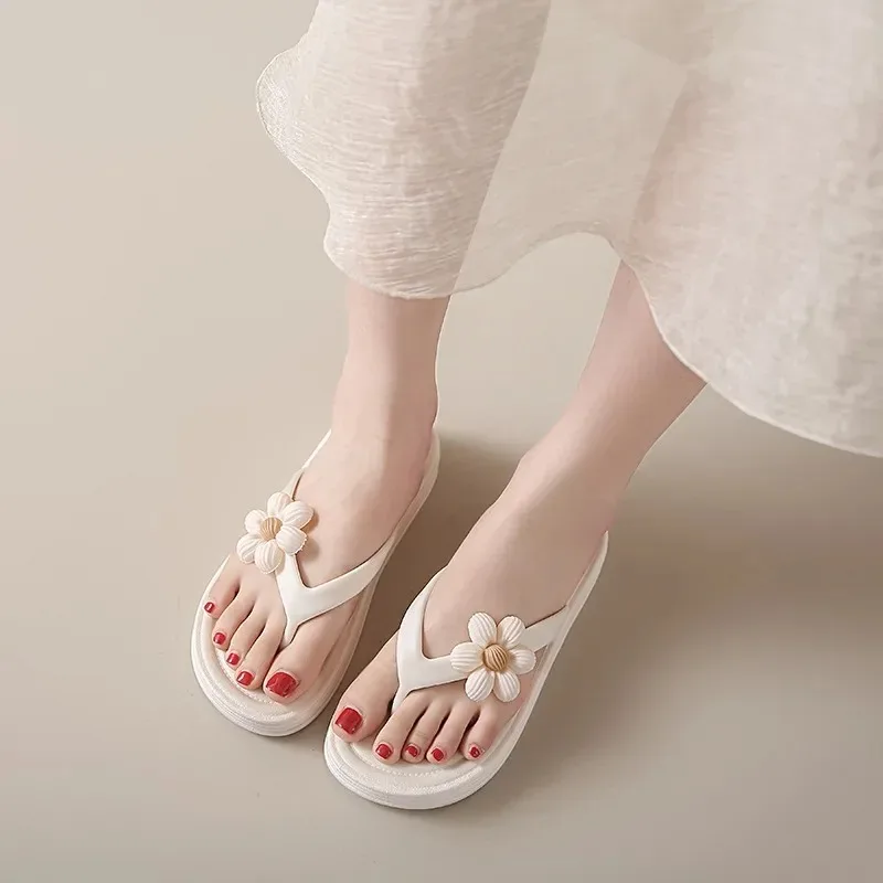 Summer Women Slippers Cute Flower Platform Sandals Casual Indoor Outdoor Clogs Beach Slides Female Home Garden Shoes