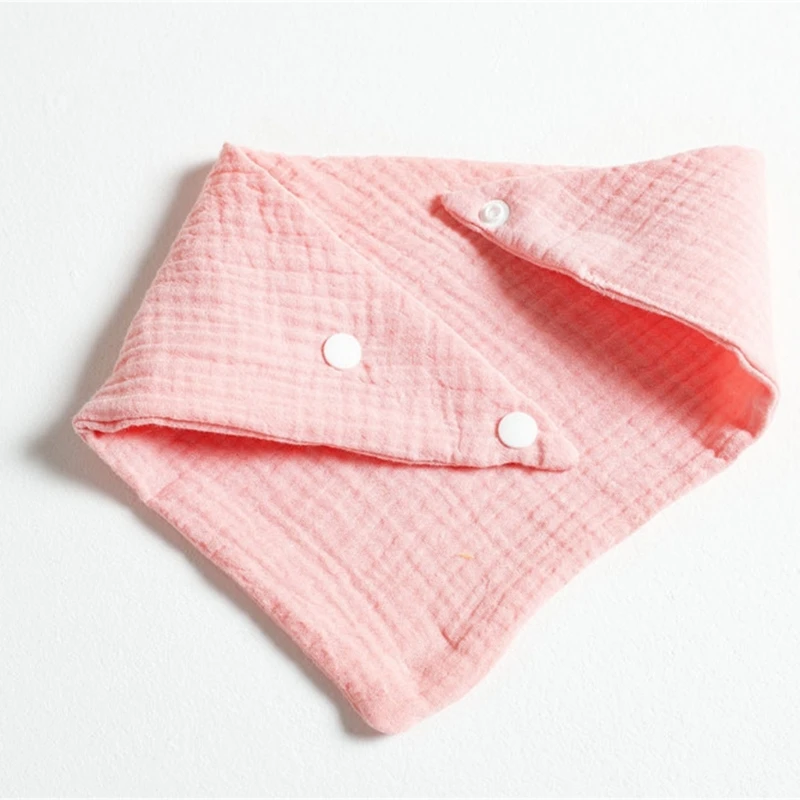 3Pcs/lot Baby Muslin Bibs Soft Cotton Solid Color Bibs Saliva Towel Boys Girls Feeding Apron Bandana Drool Stuff Bibs 4
