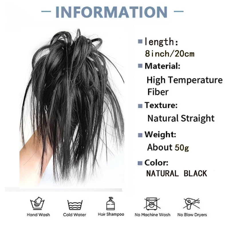 Synthetic Wig Hair Clip Fluffy Natural Increase Hair Volume Wig Rope Personalized Hairpin Accessory for Women Synthetic Hair Accessories