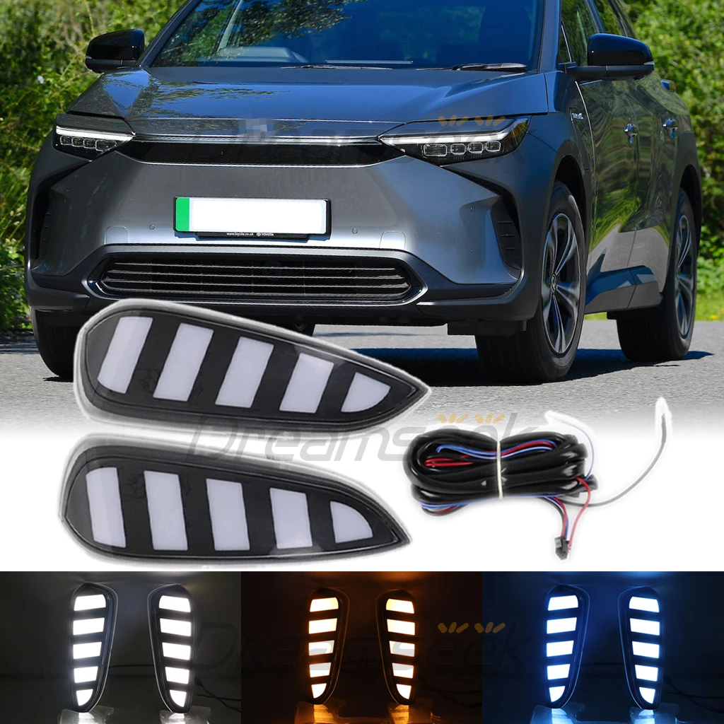 Car Flashing LED DRL Daytime Running Light For Toyota bZ4X Subaru