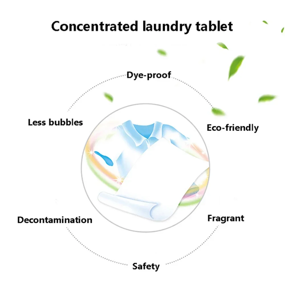 Laundry Tablets Underwear Cleaning Soap Children's Clothing Concentrated Washing Powder Detergent For Washing Machines 90/180Pcs