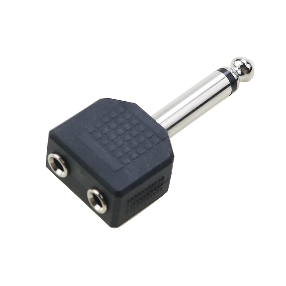 POSUGEAR Jack Adapter 3,5 mm naar 6,35 mm 2 Stuks, 6,35 Jack Male naar 3,5 Female AUX Audio Adapter met Vergulde Contacten voor Hoofdtelefoon, Luidspreker,Toetsenbord, Piano, Gitaar