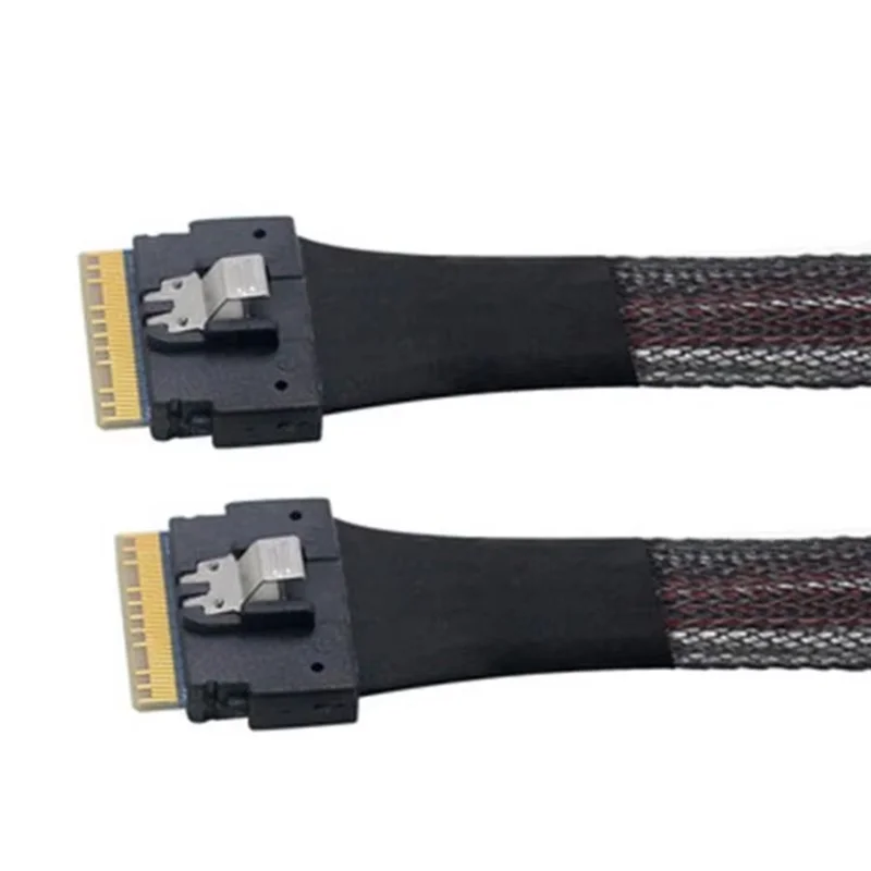 서버 컨트롤러 커넥터용 연장 케이블 50Cm SFF 8654 8I 남성 - SFF-8654 SAS4.0 74핀