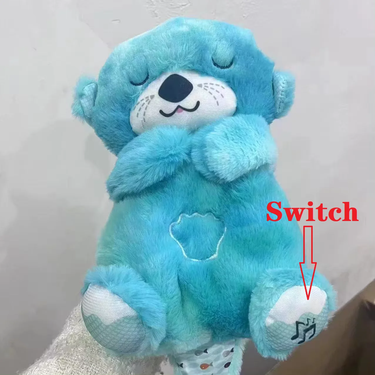Baby Plush Doll Breathing Bear Newborn Soothing Sleep Playmate Otter Toy Kids Music Sleeping Companion Sound Light Doll Toy Gift 6