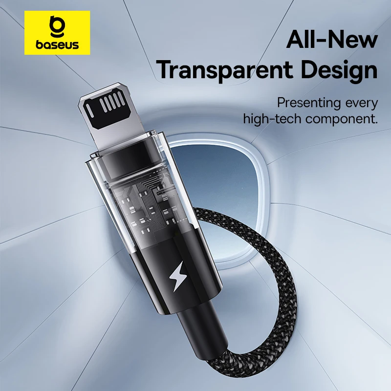 Cáp sạc nhanh Baseus Crystal Shine Series USB to iP 2.4A 2m - Màu đen