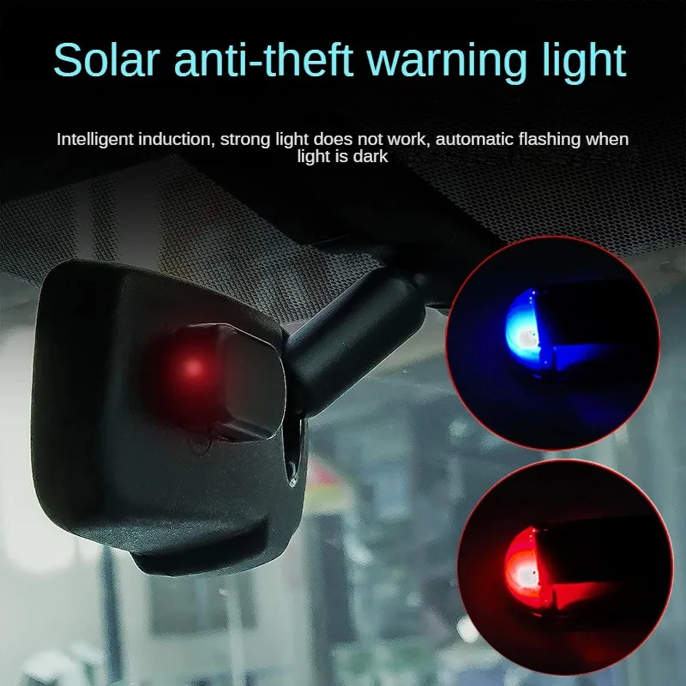 Security Flashing Light Solar Powered Car Fake Security Super Bright Simulated Dummy Alarm Wireless Warning Anti-Theft Caution Flashing
