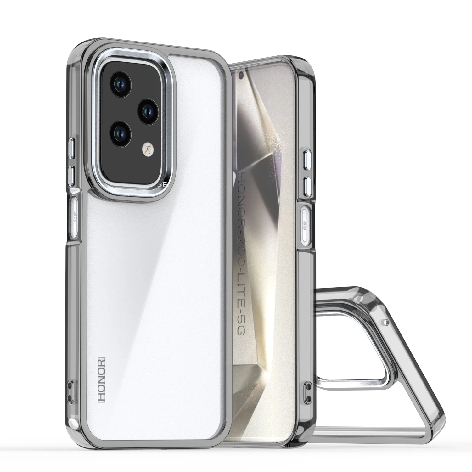 Plating Transparent Shockproof Clear Phone Case, Durable Hard Cover