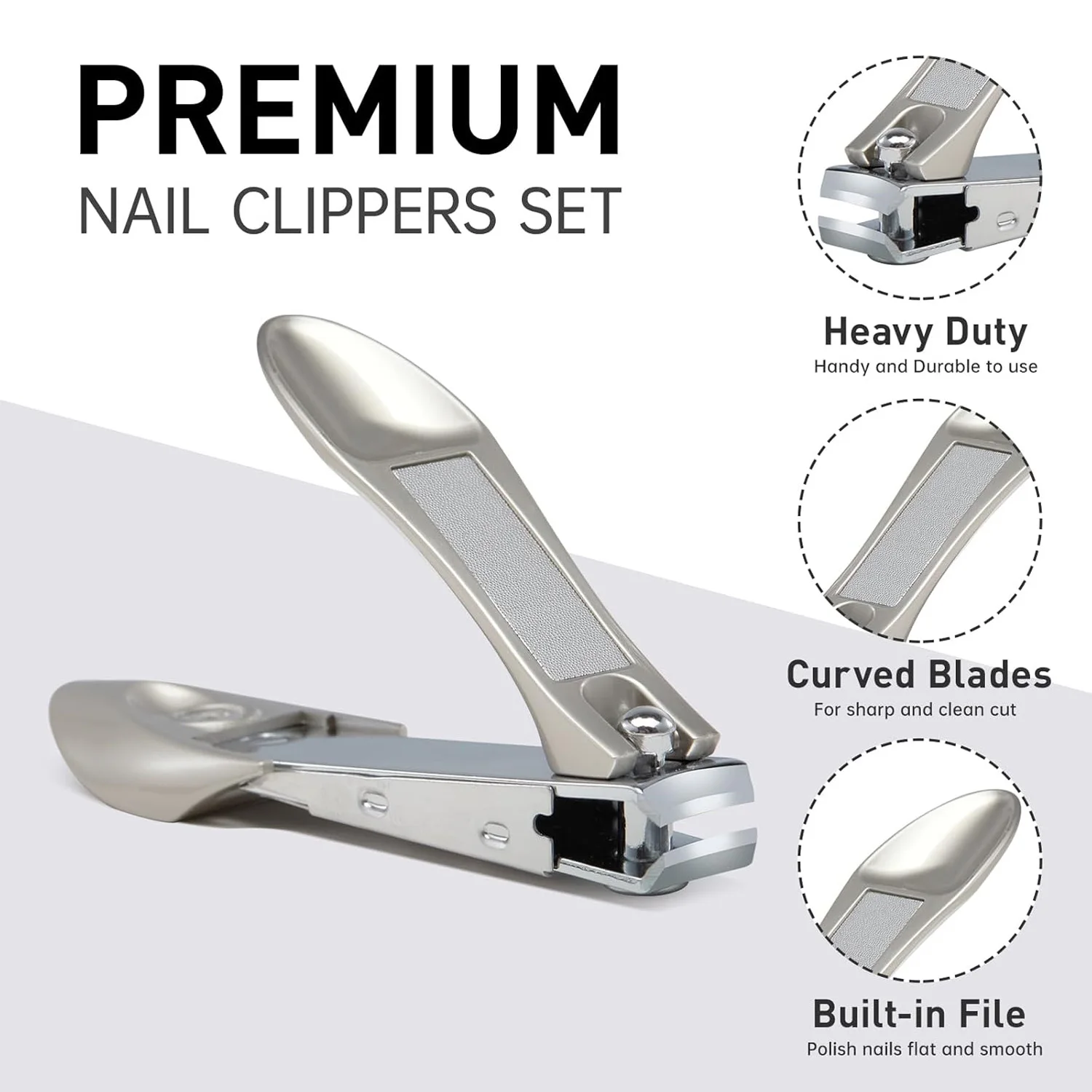 Anti Splash Stainless Steel Fingernail Clippers Cutter Manicure Tools Bionics Design Nail Trimmer Nail Clipper Set Nail Clipper Nail Care Kit Nail Scissors Set Nail Clippers Manicure Set Manicure Sets Manicure Nail Clipper Set Nail Clippers Kit