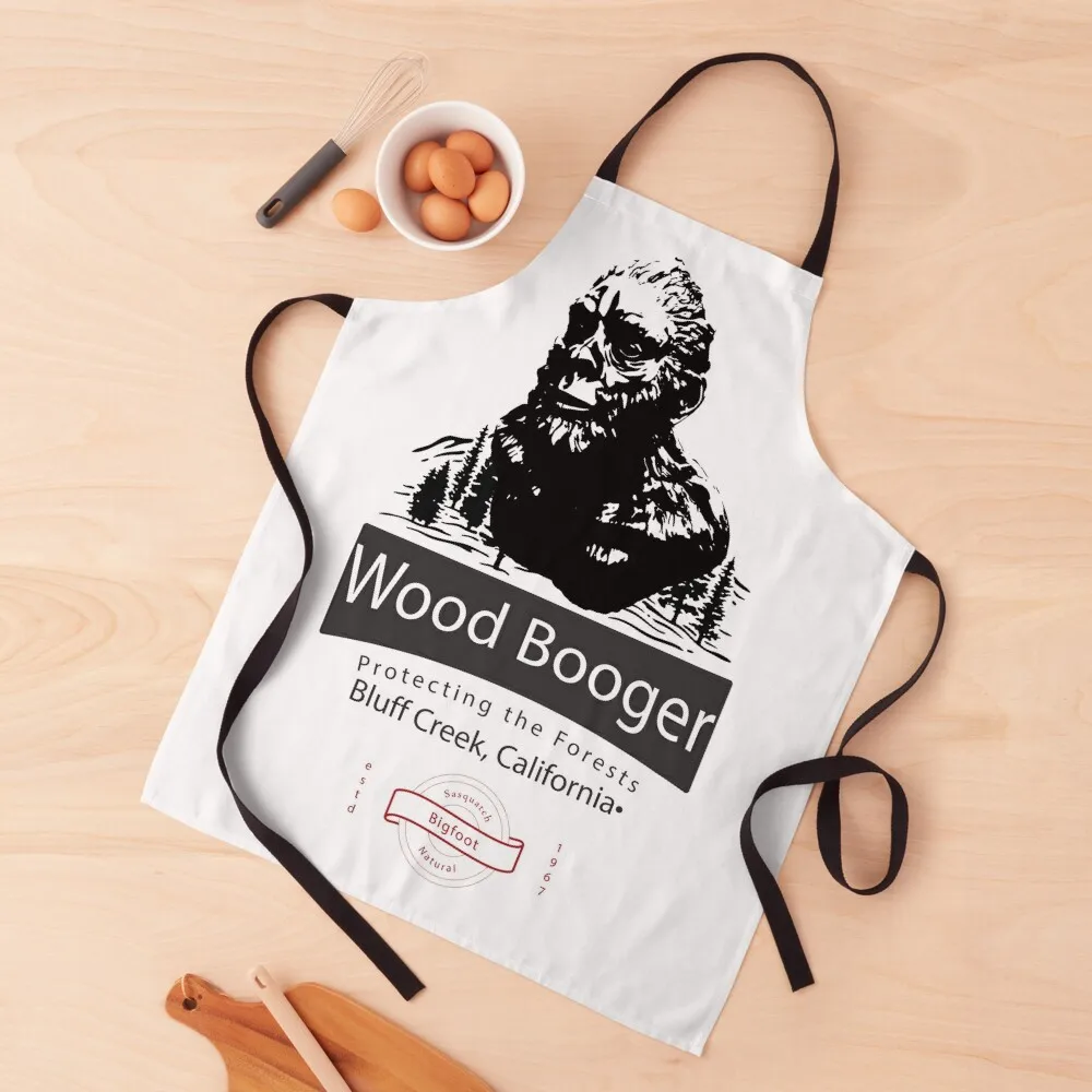 Wood Booger Bigfoot Apron Kitchens Men Chef Uniform For Men Things For Kitchen Kitchen And Home Items Apron