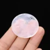 50pcs Natural Shell Beads Pendant Round Disc Mother of Pearl Shell Charms for Jewelry Making DIY Necklace Earring Accessories 4