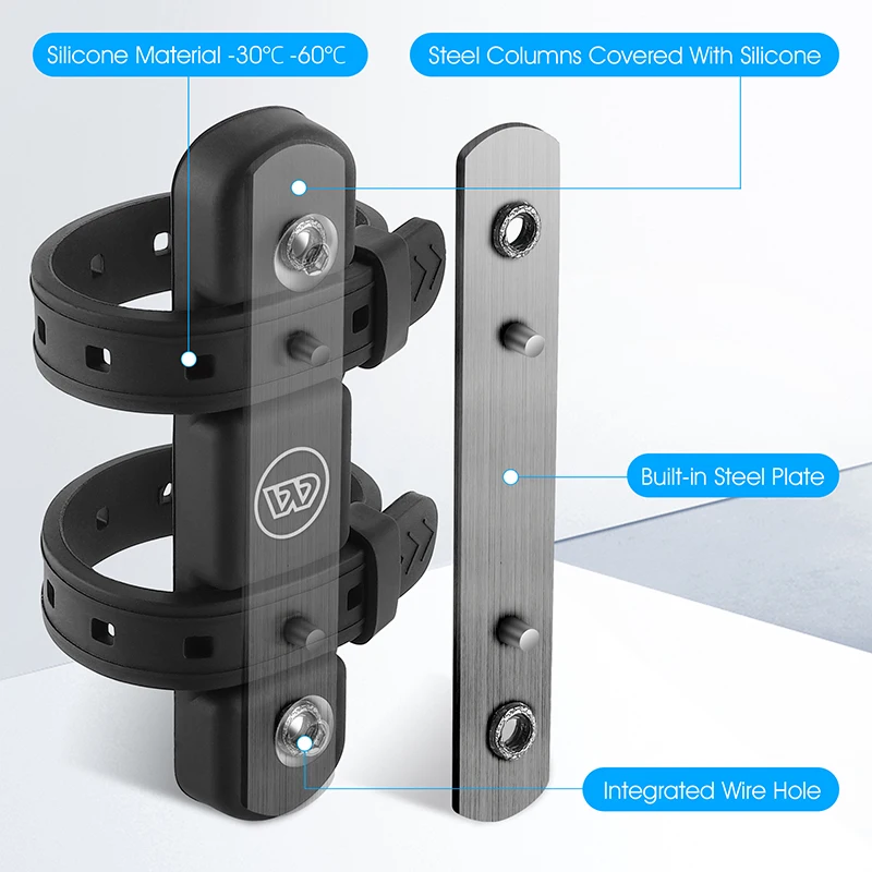 Bicycle Water Bottle Cage Bicycle Bottle Holder Water Bottle Holder WEST BIKING Bicycle Water Bottle Holder Installation Base Silicone Bottle Cage Set MTB Road Bike Stand Accessories