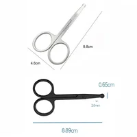 Facial Hair Scissors Professional Stainless Steel Mini Eyelash Nose Hair Remover Scissor Eyebrow Trimming Clippers Beauty Tools 2