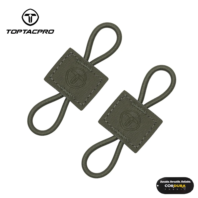 

TOPTACPRO Tactical MOLLE Elastic Holder 2PCS Binding Retainer for Antenna Stick Pipe 8901