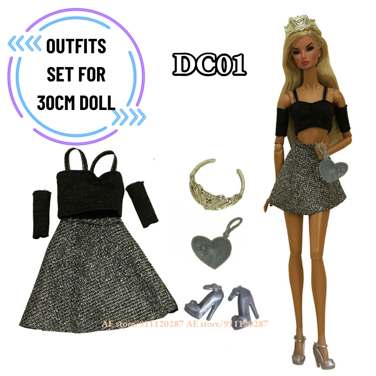 

Fashion Formal B outsuit for 30cm BJD Barbie Blyth 1/6 MH CD FR SD Kurhn Doll Clothes Figure Costume Toy Accessories