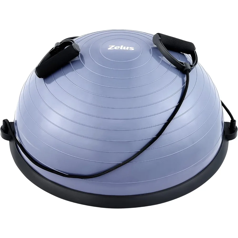 Balance ball trainer with resistance bands