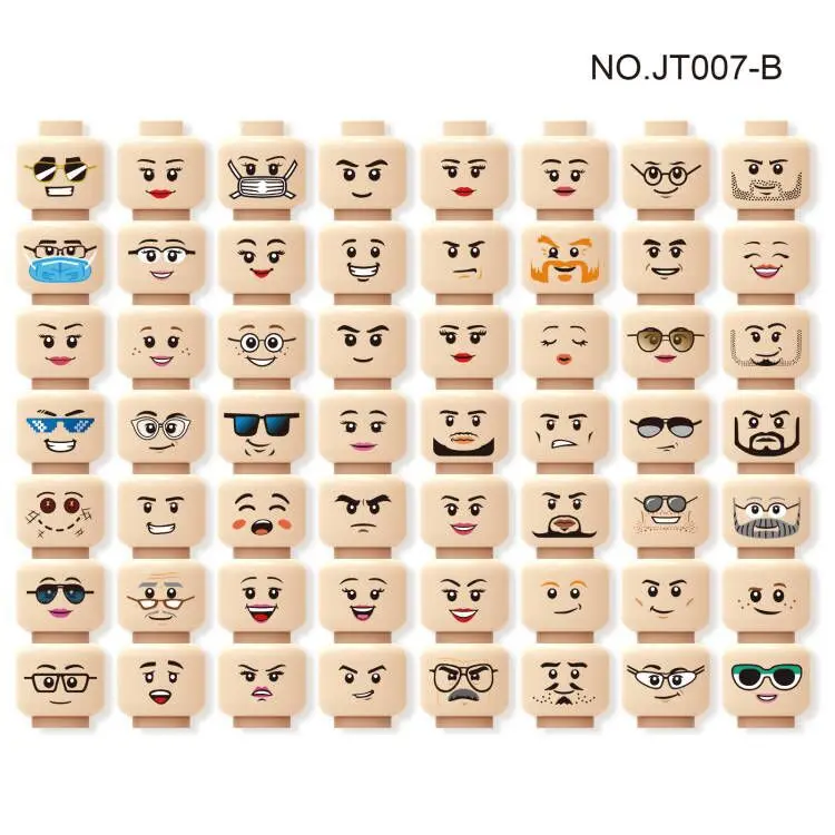 Bausteinkopf Ausdruckskopf 28-66 Minifigur Spielzeugkopf Kleine Partikel Puppenzubehör – Detail 5