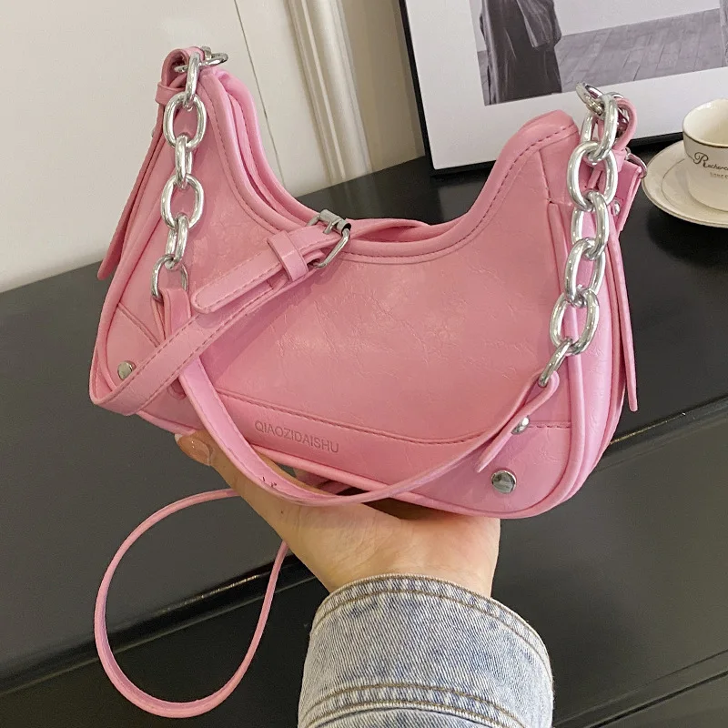 Underarm bag for women's new high-end fashion niche design One shoulder bag popular chain crossbody bag