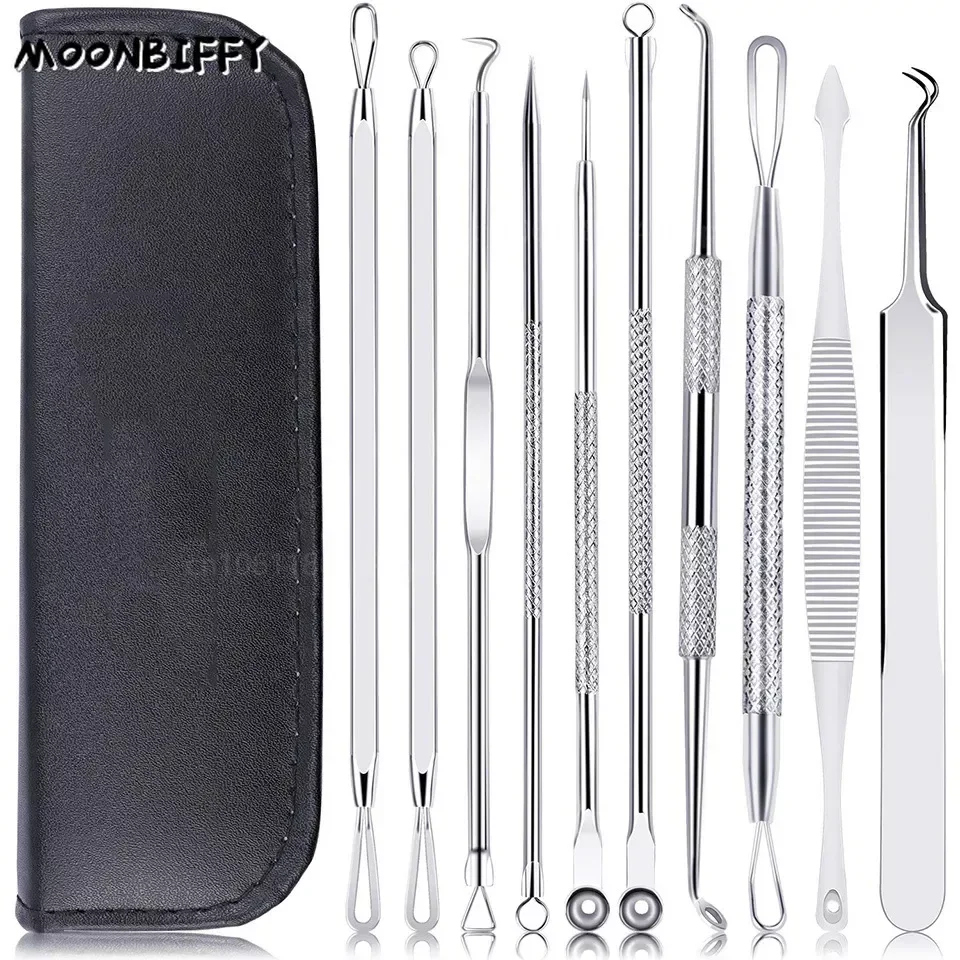 

Acne Blackhead Remover Needle Tools Set Blackhead Tweezer Pimple Extractor Stainless Steel Blackspot Removal Face Skin Care Tool